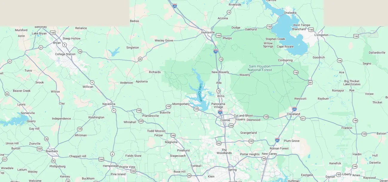 Map of Magnolia, TX