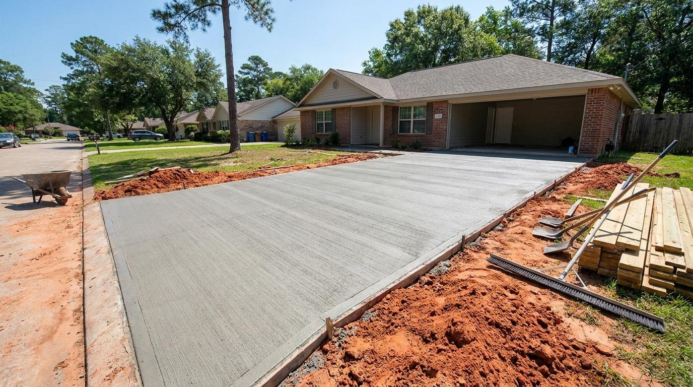 How Much Does a Concrete Driveway Cost in Conroe, TX? (2026 Price Guide)