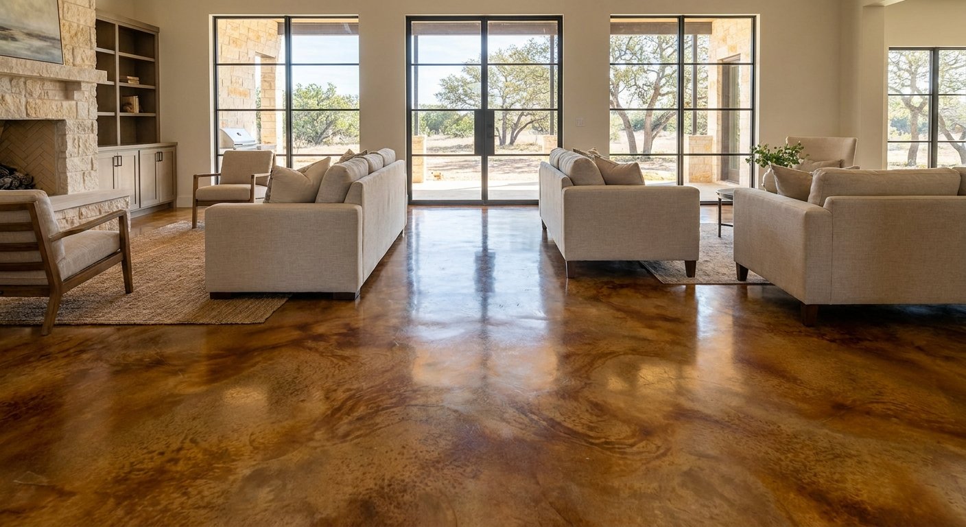 Concrete Staining Costs in Texas: 2026 Pricing Breakdown by Type & Square Footage