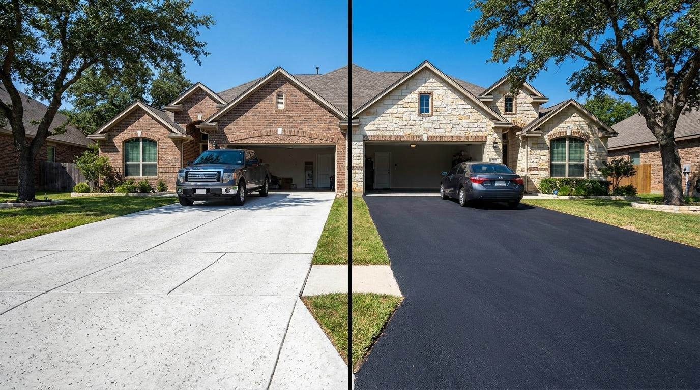 Concrete vs. Asphalt Driveway: Which Is Best for Southeast Texas Climate?