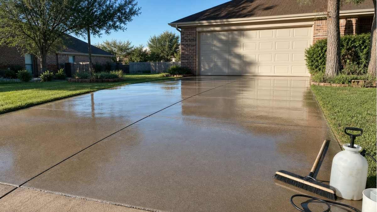 How Often Should You Seal a Concrete Driveway in Southeast Texas?