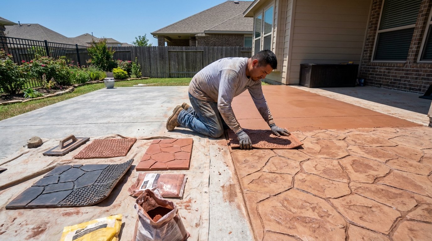 2026 Stamped Concrete Overlay Cost: What Conroe Homeowners Should Expect